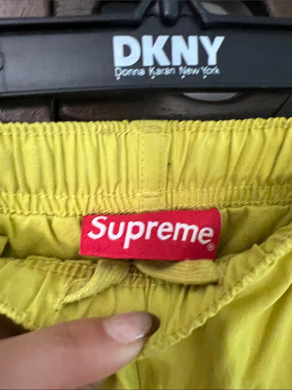 Supreme Yellow and Teal Chevron Track Pants - Picture 2 of 5